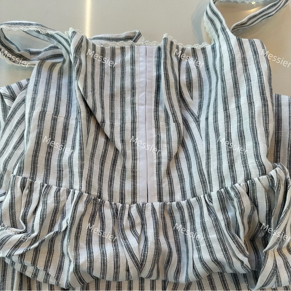 Reformation Tagliatelle Linen Dress in Harbor Stripe - Picture 11 of 14